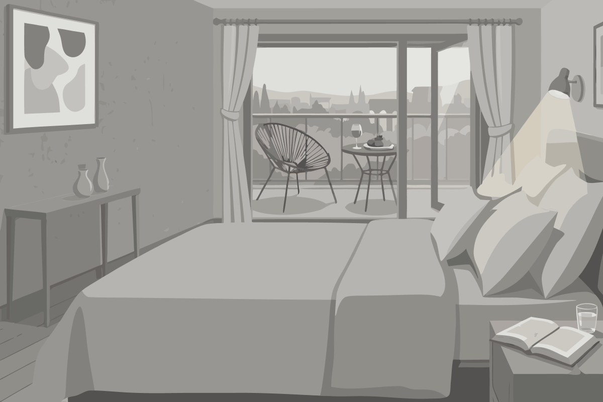 Two-Bedroom Penthouse Apartment with Beach View